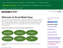 Tablet Screenshot of excelmadeeasy.com